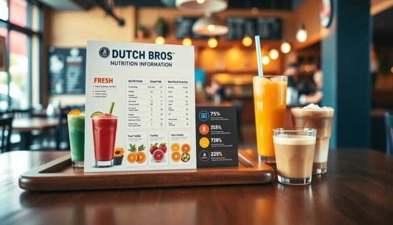 dutch bros nutrition menu
